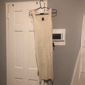 Lulu’s cream sparkly sleeveless dress, never worn with tags on